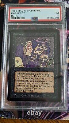 1993 Magic The Gathering Beta Rare Darkpact PSA7 NM Reserved list
