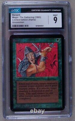 1993 Magic The Gathering MTG Limited Edition Alpha Berserk CGC MINT 9