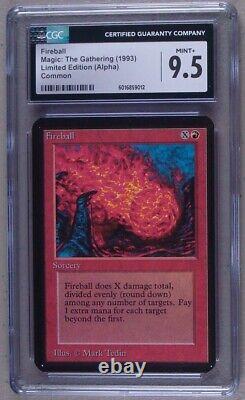 1993 Magic The Gathering MTG Limited Edition Alpha Fireball CGC MINT+ 9.5