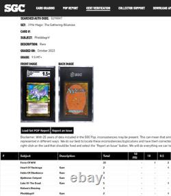 1996 MTG Magic the Gathering Alliances Phelddagrif SGC 9.5 POP 1 None Higher