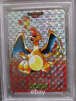 1996 Pokemon Japanese Bandai #6 Charizard Red Prism Carddass Vending Psa 9