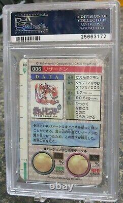1996 Pokemon Japanese Bandai #6 Charizard Red Prism Carddass Vending Psa 9