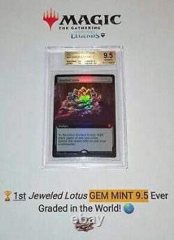 1st Jeweled Lotus Bgs 9.5 Gem Mint! Psa 10 Extended Art Foil Mtg Magic Rare