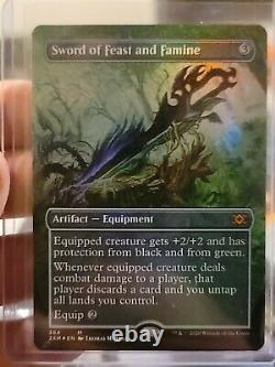 1x FOIL Borderless Sword of Feast and Famine MTG Double Masters 2XM -Kid