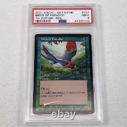 2001 MTG Magic Gathering Birds of Paradise 7th Edition FOIL #231 PSA Mint 9