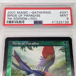 2001 MTG Magic Gathering Birds of Paradise 7th Edition FOIL #231 PSA Mint 9
