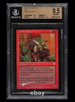 2001 Magic The Gathering Mtg 7th Edition Foil Goblin King R Bgs 9.5 Gem Mint