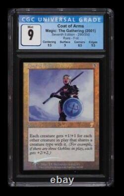 2001 Magic The Gathering Mtg Seventh Edition Foil Coat Of Arms #290 Cgc 9 Mint