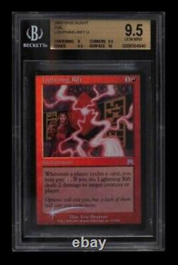 2002 Magic The Gathering Mtg Onslaught Foil Lightning Rift U Bgs 9.5 Gem Mint