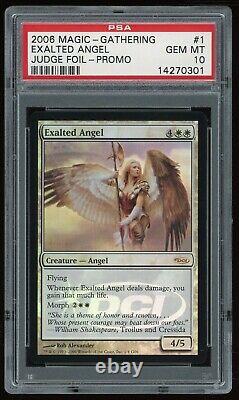 2006 MTG Magic the Gathering Card #01 Exalted Angel Judges Foil Promo PSA 10