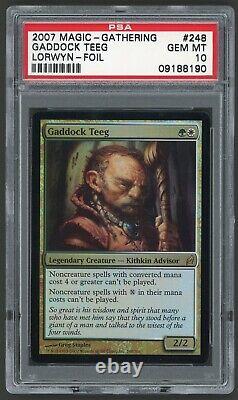 2007 MTG Magic the Gathering Card Lorwyn #248 Gaddock Teeg Foil PSA 10