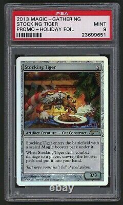 2013 MTG Magic the Gathering Card Stocking Tiger Foil Holiday Promo PSA 9