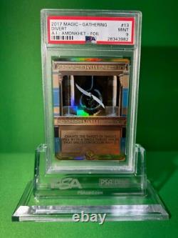 2017 Magic The Gathering Amonkhet Divert Masterpiece Foil Psa 9 Scratched Case