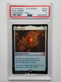 2018 Magic the Gathering Dominaria MOX AMBER FOIL Card PSA 9 NM Mint MTG