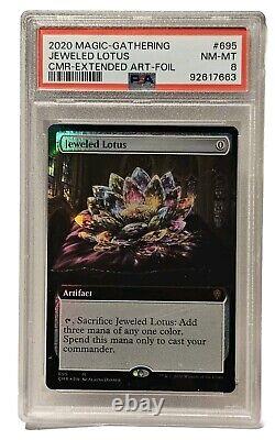 2020 Magic the Gathering Jeweled Lotus FOIL 695 Extended Art PSA 8 NM/MT