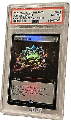 2020 Magic the Gathering Jeweled Lotus FOIL 695 Extended Art PSA 8 NM/MT