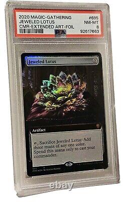 2020 Magic the Gathering Jeweled Lotus FOIL 695 Extended Art PSA 8 NM/MT