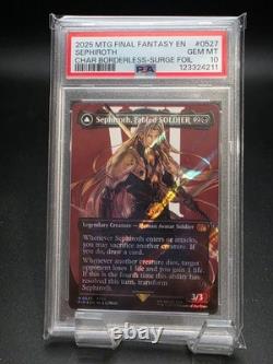 2025 MTG Final Fantasy EN Sephiroth Char Borderless- Surge Foil PSA 10