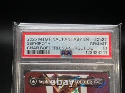 2025 MTG Final Fantasy EN Sephiroth Char Borderless- Surge Foil PSA 10