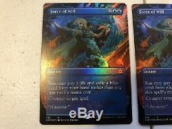 2x Force of Will Foil Borderless Showcase Double Masters MTG Magic the Gathering