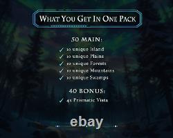 50 Basic Reart Lands. For Magic The Gathering (MTG) for use in EDH