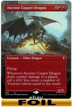 Ancient Copper Dragon FOIL BORDERLESS Commander Legends Baldur's Gate MTG