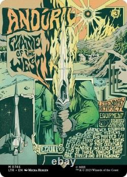 Anduril, Flame of the West (Borderless Poster) #746 Foil (NM) (LTR) MTG