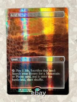 Arid Mesa (Borderless) (Dragonscale Foil) 114 MTG Special Guests SPG NM X1