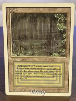 Bayou Revised Rare Dual Land MP Mtg Vintage Magic The Gathering Vertical Flaw
