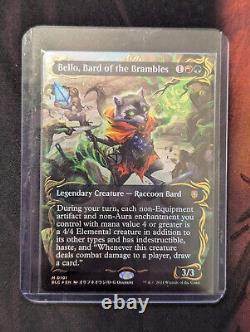 Bello, Bard of the Brambles Raised Borderless FOIL Bloomburrow MTG NM (0101)