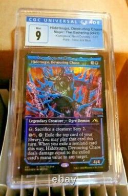 CGC 9 MINT NEON BLUE INK KAMIGAWA NEON DYNASTY Hidetsugu Devouring Chaos NEO MTG