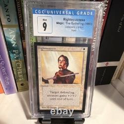 CGC 9 Mint Righteousness Collectors' Edition (1993) MTG Rare Instant