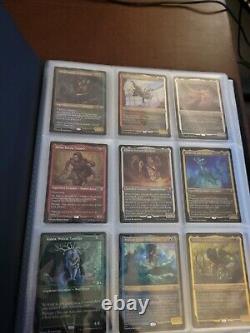 COMMANDER LEGENDS Full set 101 Etched Foil Pack2sleeve in ultra pro binder. MTG