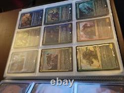 COMMANDER LEGENDS Full set 101 Etched Foil Pack2sleeve in ultra pro binder. MTG