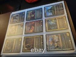 COMMANDER LEGENDS Full set 101 Etched Foil Pack2sleeve in ultra pro binder. MTG