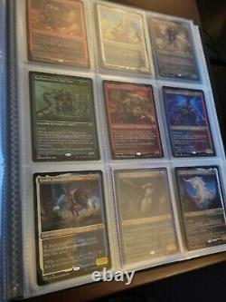 COMMANDER LEGENDS Full set 101 Etched Foil Pack2sleeve in ultra pro binder. MTG