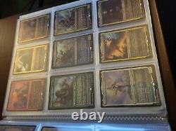 COMMANDER LEGENDS Full set 101 Etched Foil Pack2sleeve in ultra pro binder. MTG