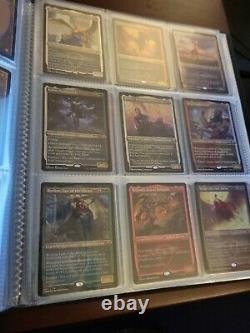 COMMANDER LEGENDS Full set 101 Etched Foil Pack2sleeve in ultra pro binder. MTG