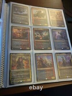 COMMANDER LEGENDS Full set 101 Etched Foil Pack2sleeve in ultra pro binder. MTG