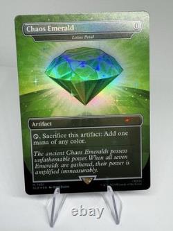 Chaos Emerald (Green) Magic the Gathering #7031 Sonic Secret Lair (Foil, NM/M)