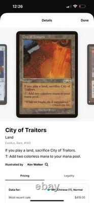 City of Traitors Exodus MTG, English, Magic the Gathering NM (3 of 4)
