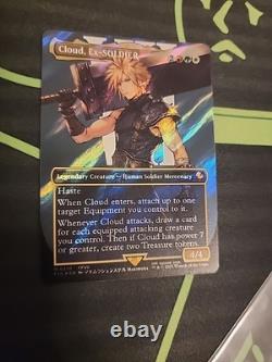 Cloud EX-SOLDIER Magic Gathering Final Fantasy, Borderless, Surge Foil M 0210