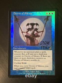 Decree Of Silence Foil Scourge NM Magic The Gathering BGS MTG Signed By Artist
