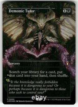 Demonic Tutor (FOIL Borderless) 696 Commander Masters Magic The Gathering NM