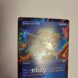 Double Masters 2020 Force of Will Borderless Foil MTG Magic The Gathering
