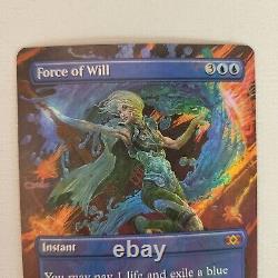 Double Masters 2020 Force of Will Borderless Foil MTG Magic The Gathering