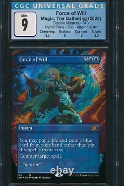 Double Masters Force of Will CGC 9 Graded Magic MTG FOIL (8002)