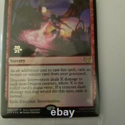 Draconic Intervention, Strixhaven, MTG, NM/M FOIL + GOLD STAMP 2021 Promo