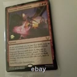 Draconic Intervention, Strixhaven, MTG, NM/M FOIL + GOLD STAMP 2021 Promo