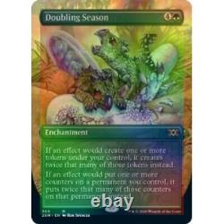 FOIL DOUBLING SEASON (BORDERLESS) Double Masters Magic MTG MINT CARD